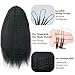 Kinky Straight Feather Crochet Human Hair Extension Yaki Wave Pre Separated Knotless Crochet Hair Micro Bundles With Loop For Reusable Boho Braids 16Inch 60g 50Strands