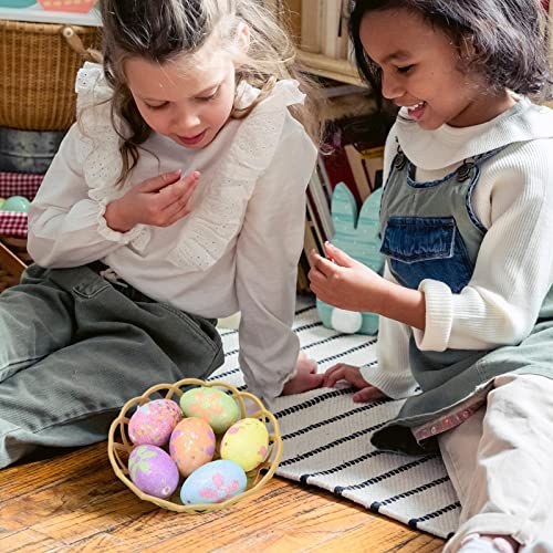Ovos de Páscoa Impressos Plásticos, Sortimento Colorido Recheios de Cesta de Páscoa Brinquedos Sacos