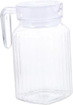 VALICLUD 1Pc Capacity Plastic Cold Water Jug with Handle Storage Pot for Juice Tea Milk and Beverages for Daily Use Entertaining and Housewarming