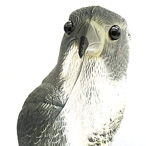 Yofit Bird Scarecrow Fake Horned Hawk Decoy,Bird Repellent Garden Protectors, Natural Enemy Pest Deterrent Scarecrow #TOP4