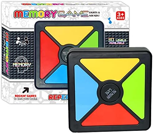 Light Up Memory Game Handheld Electronic Toys Color Memorizing Classic Board Games Quiz Game with Lights and Sounds (805H)