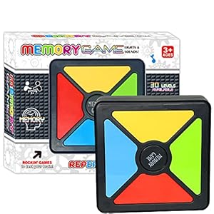 Light Up Memory Game Handheld Electronic Toys Color Memorizing Classic Board Games Quiz Game with Lights and Sounds (907) (805)