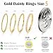 Gelbesty Size 5 Pinky Rings Set Gold Stackable Rings for Women Non Tarnish Dainty 14K Gold Stainless Steel Waterproof Non Tarnish Jewelry