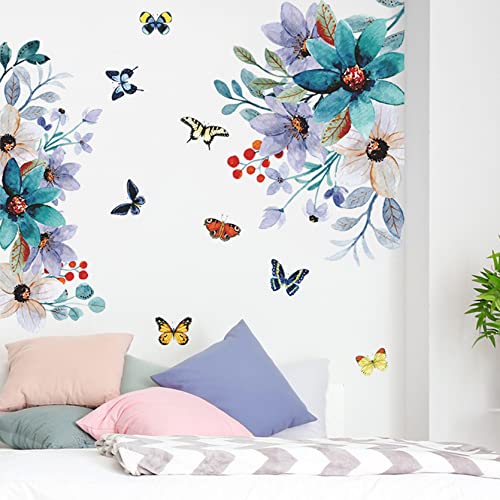 Vinilo Decorativo Floral Adhesivo para Pared 60x35 cm miniatura 7