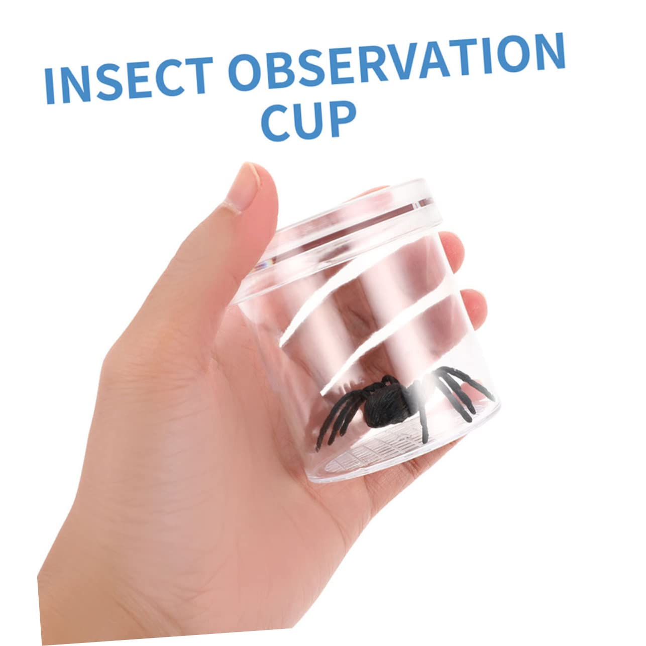 Gatuida Caja de Observación de Insectos Lupa y Rejillas de Medición, Plástico, Portátil, Orificios de Renovación de Aire para Niños y Aprendizaje