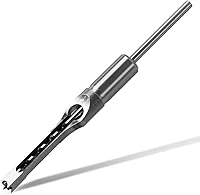 Vista 9 de SaferCCTV Broca de agujero cuadrado, broca de mortaja para carpintería de 1/2 pulgada, herramienta de taladro de mortaja de cincel hueco