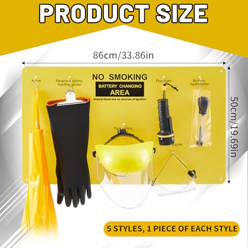 Image of 7 Pcs Complete Forklift Battery Protective Handling PPE Kit