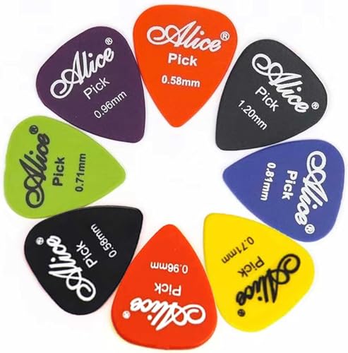 100 Pedaços Conjunto De Palhetas Para Guitarra Com 6 Espessuras Diferentes Picks Ukulele