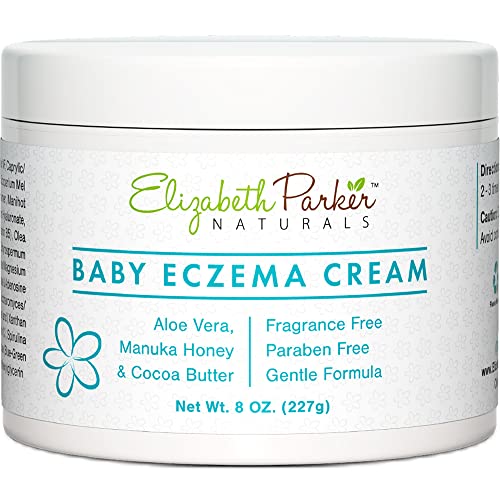 Baby Eczema Cream for Face & Body - Organic and Moisturizing Eczema Lotion with Manuka Honey Aloe Vera and Shea Butter - Relieves Cradle Cap, Diaper Rash, Redness, Dry and Itchy Skin (4 oz)