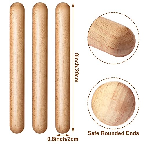 20 Pieces Easter Rhythm Sticks For Kids 8 Inch Music Rhythm Sticks With Carry Bag Music Lummi Sticks Classical Wood Claves Musical Percussion Instrument Musical Sticks Classroom Set #TOP2