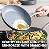 GreenPan Lima Hard Anodized 8" 10" & 12" Frying Pan Skillet Set, Ceramic Nonstick, PFAS-Free Nontoxic Pots & Pans, Oven & Broiler Safe, Stainless Steel Handles, Cookware for Eggs & Omelet, Gray #1