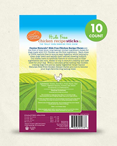 Canine Naturals Chicken Recipe Chew - Rawhide Free Dog Treats - Made From USA Raised Chicken - All-Natural and Easily… - Image 4