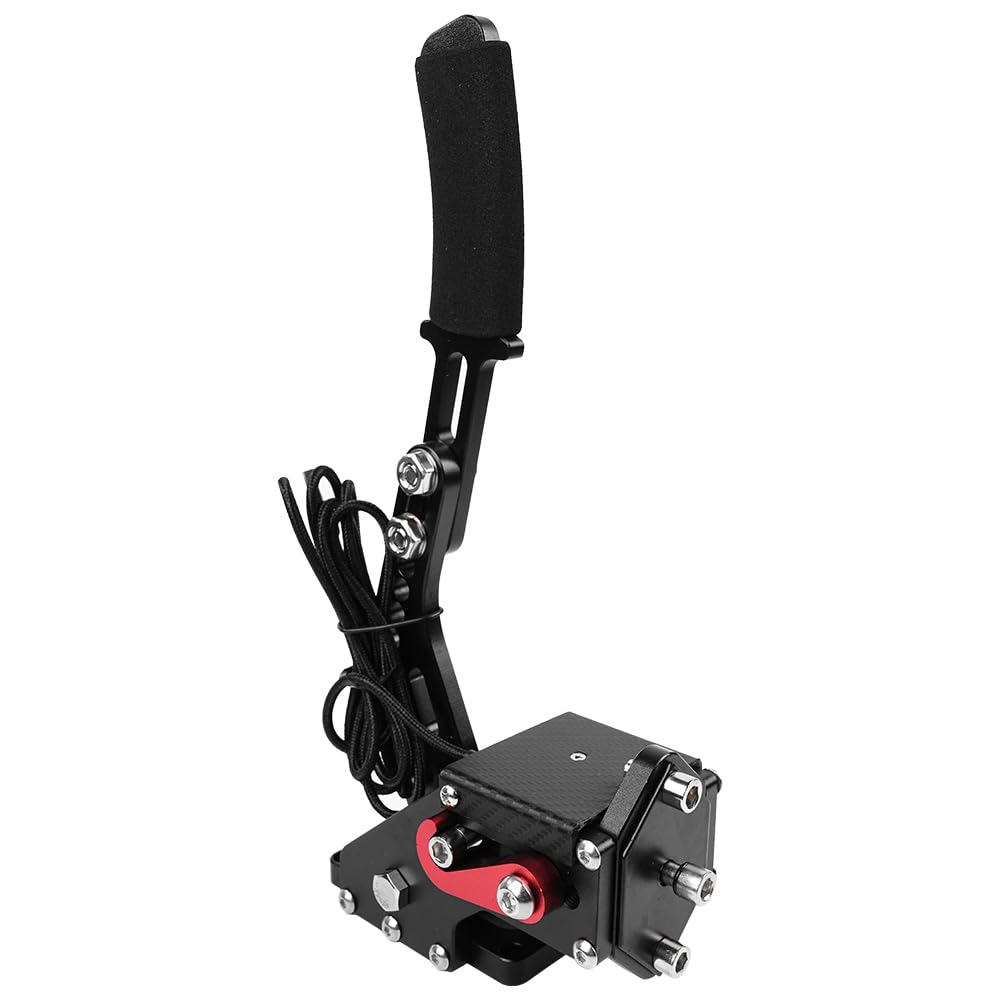 64Bit PC USB Handbrake, Upgrade SIM Racing Games Handbrake dla G25 G27 G29 T500 T300, Wzmocniona sprężyna/Czarny + zacisk