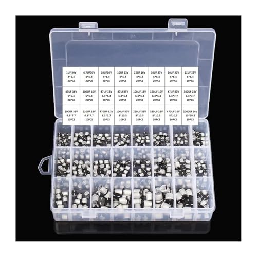 Condensateurs alu CMS 400 pièces kit anti-panne de composants pour circuits imprimés