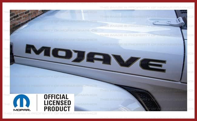 Decal Mods Mojave - Calcomanía gráfica de vinilo para Jeep WranglerMojave JLJT (2019-2024), color negro con contorno de bronce 392 FB392O (juego de