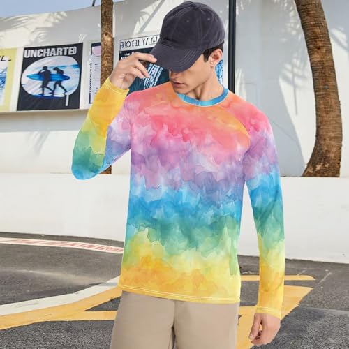 Mens UPF 50+ UV Sun Protection Rash Guard for Men Quick Dry Men Rash Guard Long Sleeve Athletic Workout Tshirts 5