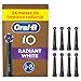 Oral-B Series iO Radiant White Cabezales De Recambio ORIGINALES, Pack de 8 Recambios Negros Para Cepillos De Dientes Eléctricos Oral-B iO, Blanqueamiento Dental, Eliminación De Manchas
