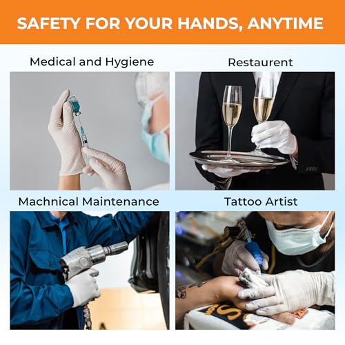 Image of MM Latex Powdered Examination Disposable Hand Gloves - Pack Of 100 - Non Tearable, Non-Sterile (Medium)