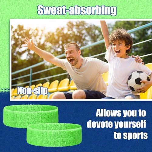 Image of Libima Kids Sweatbands Bulk Boys Headband for Sports Kids Cotton Terry Youth Sweatbands Elastic Sports Headbands Wicking Athletic Bands for Team Activity