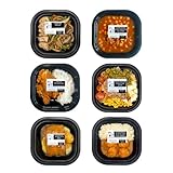 PIDE COMO EN CASA Platos Preparados Listos para Comer, Noodles Udon Pollo, Garbanzos Lomo, Ensalada Pasta Atún, Albóndigas Merluza Marinera, Costillas Miel Patatas, Pollo Tikka Masala, Pack 6 x 350 g