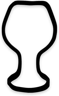 Wine Glass Cookie Cutter with Easy to Push Design (4.5 inches)
