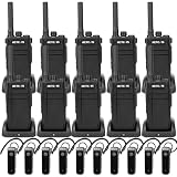 Retevis RB37 Bluetooth Two Way Radio with Earpiece,Wireless 2 Way Radios Handheld,2000mAh for 21-Hour,Headset Walkie Talkies Rechargeable,Type-C,for Retail Church School Dental Hotel Security(10 Pack)