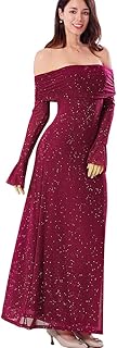 Off Shoulder Bodycon Dress, Long Sleeve Maxi Dress, Party Cocktail Gown