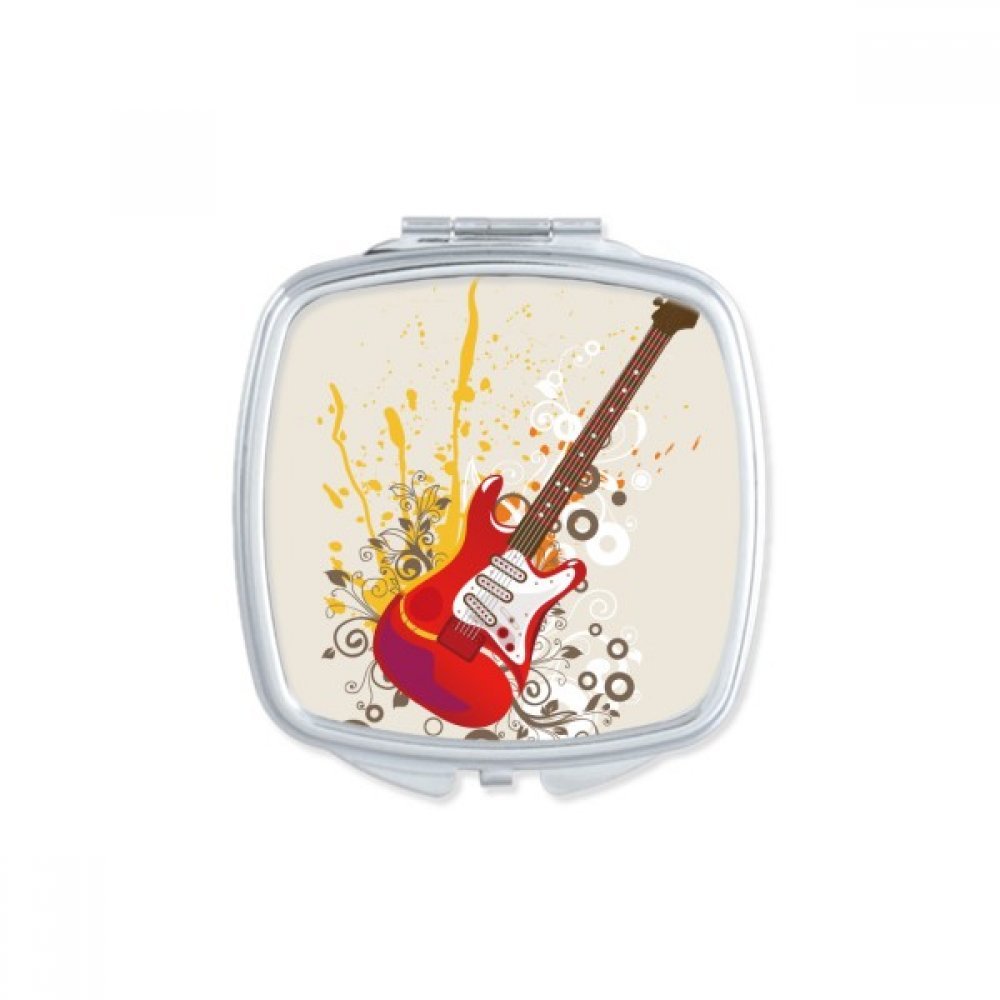 Miroir de maquillage guitare bleu pour vos retouches express