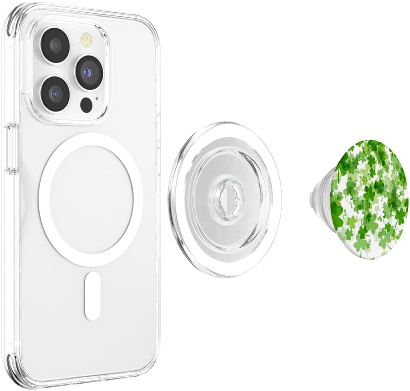 St Patricks Day Gift Irish Shamrock Green Clover Ireland PopSockets Grip and Stand for Phones and Tablets PopSockets MagSafe PopGrip for iPhone