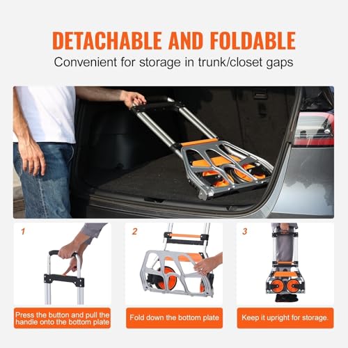Carretilla plegable de mano para carga hasta 275 lbs miniatura 7