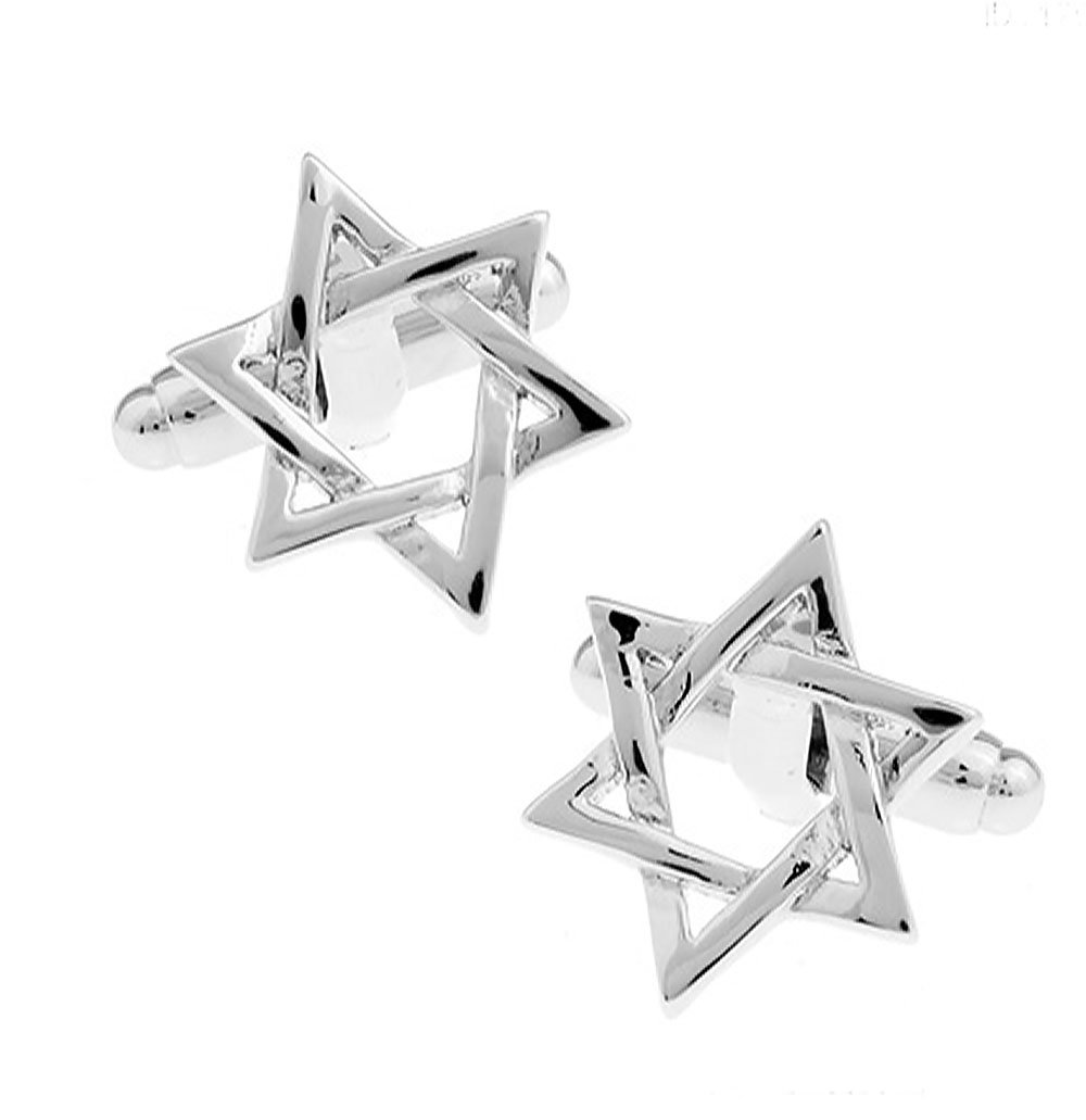 Ashton and Finch Star of David Cufflinks for Men | Novelty Jewish Gifts