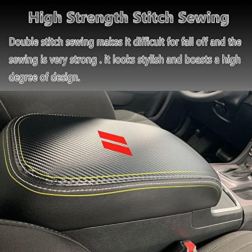 CEBAT Center Console Armrest Box Cover Anti-Scratch Leather Auto Central Armrest Protector Pad Interior Decoration Accessories Fit for Dodge Charger 2011-2022 Chrysler 300 2011-2022(Carbon Fiber) - 3