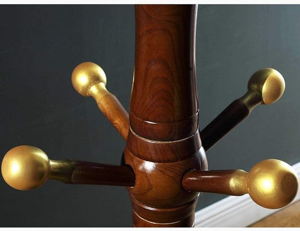 コートラック 木製コートラック、13フック、コートスタンド高耐久廊下衣類帽子ラックハンガー床置き帽子コートスカーフスタンド 廊下