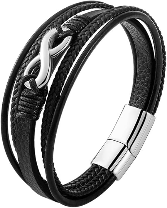 Amazon Zhyhzhyh メンズブレスレット ステンレス レザー 革ブレスレット 男 21 5センチ 人気 A 1 ブレスレット 通販
