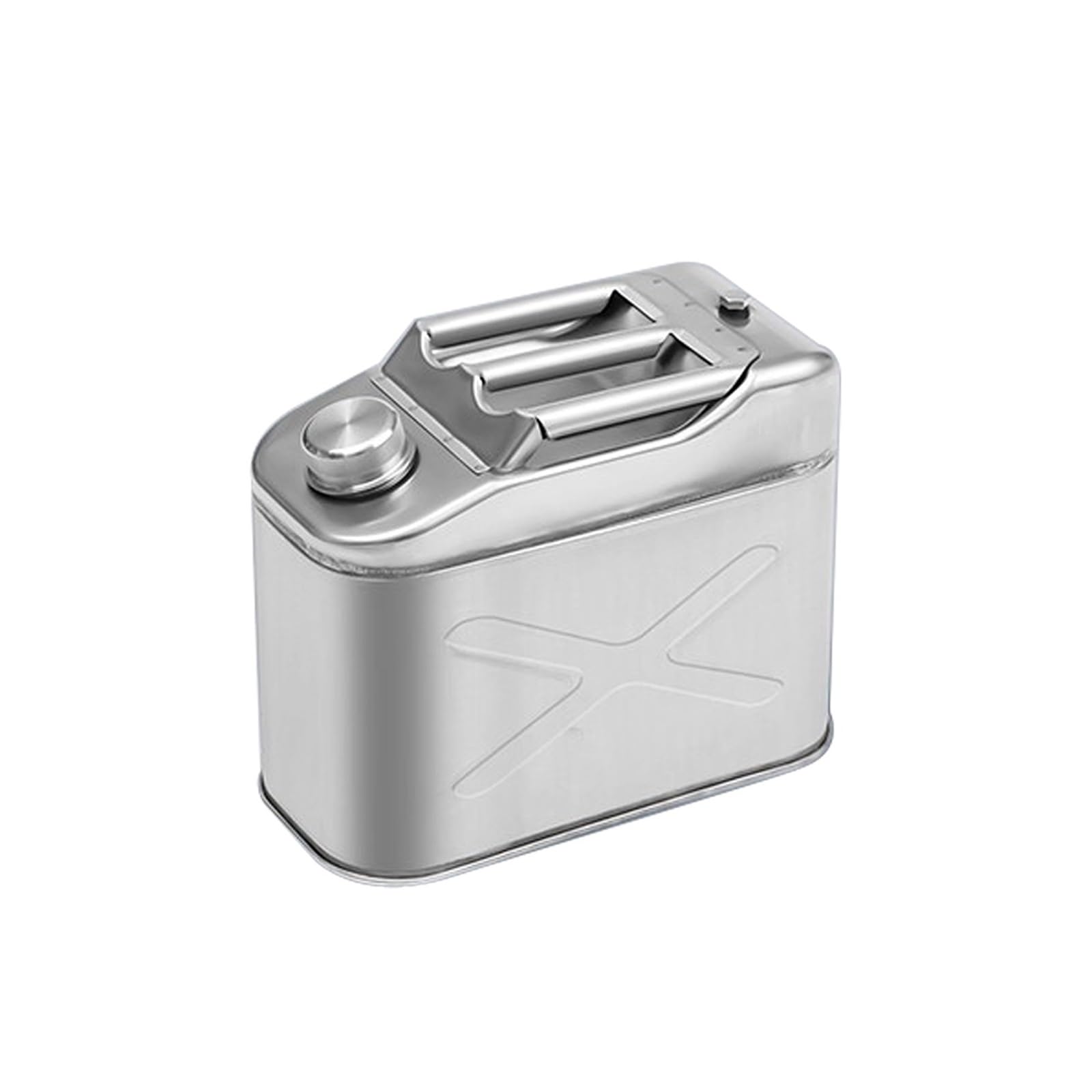 304 Stainless Steel Jerry Can, 0.6mm Metal Fuel Can, with Flexible Spout & Air Vent, Leakproof Portable Gas Can for Gasoline, Diesel, Camping(10L/2.6Gla)