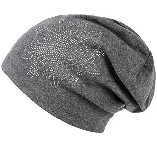 ShallGood Casual Décor Paillettes Femme Unisexe Homme Tricoté Hiver Mode Hat Bonnets Chapeaux Casquette Cap Bérets Chaud Cagoules Gris Clair One Size Cover