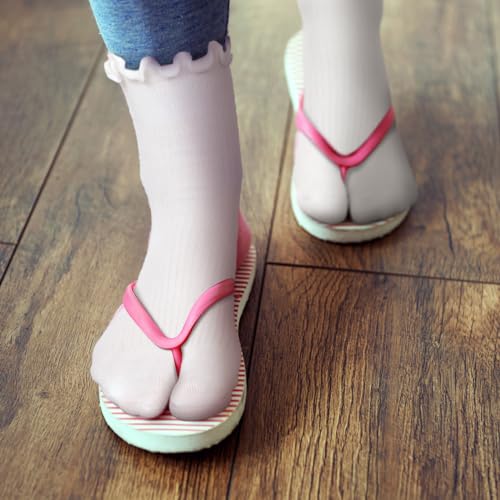 Bencailor 6 Pairs Tabi Socks Women Split Toe Flip Flop Frilly Socks Cotton Japanese Sandal Slipper for Men Women Unisex4
