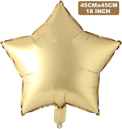 Miniatura 4 de Globo de metal cromado de 18 pulgadas, corazón, estrella, globo de helio mate, suministros de decoración de fiesta de boda, globos de cumpleaños,