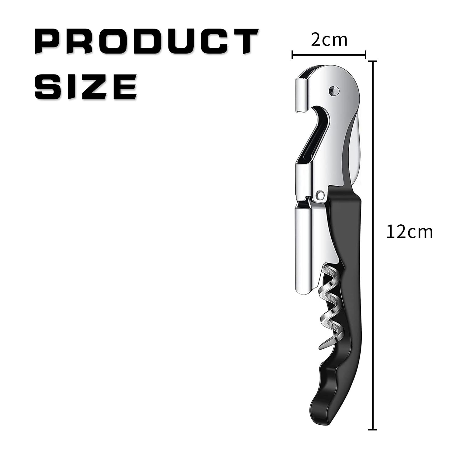 Wine Opener Set (5 Pack) - Professional Waiter's Friend Corkscrew and Bottle Opener, Premium Stainless Steel Corkscrew for Wine and Beer, Ideal for Sommeliers and Waiters, Durable and Efficient - Image 2