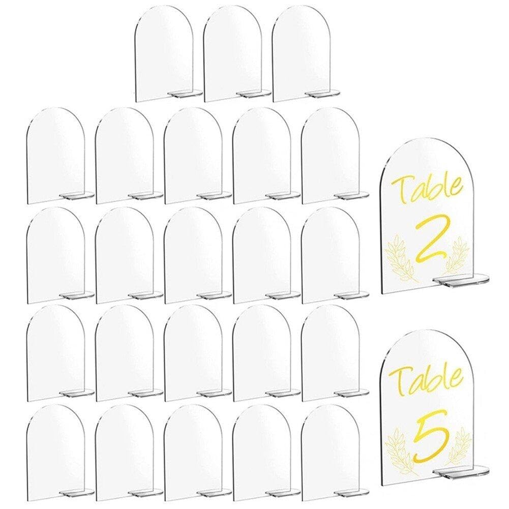 Panneau acrylique arqué vierge pour numéros de table de mariage
