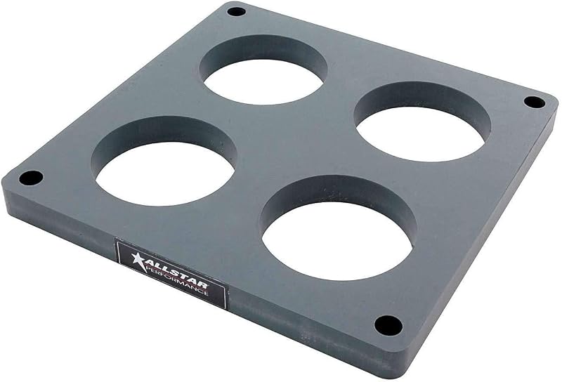 Espaçador de carburador Allstar Performance 1,27 cm, 4 furos, flange Dominator, plástico cinza – 1 unidade