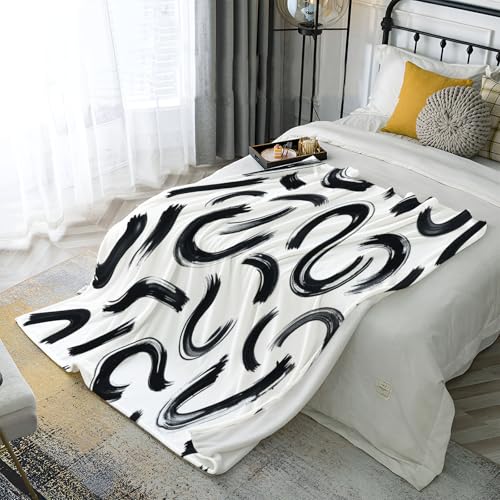 Cadeau décoration maison couverture de rayures abstraites lit plaid douce - 3