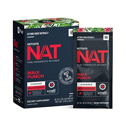 PRÜVIT Keto//OS NAT® Maui Punch Keto Supplements – Charged - Exogenous Ketones - BHB Salts Ketogenic Supplement for Workout Energy Boost for Men and Women (20 Count)