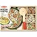 Melissa & Doug Pizza Party Wooden Play Set & 1 Scratch Art Mini-Pad Bundle (00167)