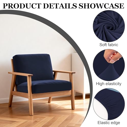 Image of BIETYONE 4Pcs Patio Stretch Cushion Covers,Outdoor Sofa Replacement Cover Slipcovers for Patio Furniture Cushion Covers, Washable Reusable Furniture Protector