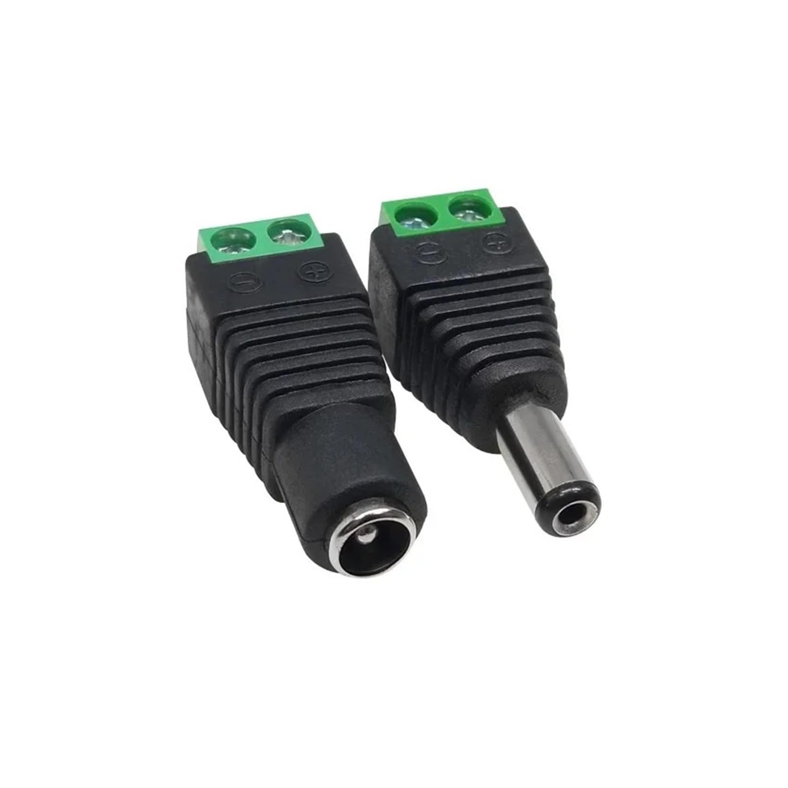 Złącze zasilania DC wtyczka jack 2,1 x 5,5 mm męski żeński adapter do kamery CCTV taśma LED 5 szt. (5,5 x 2,1 mm męski, 20 szt.)