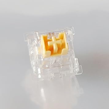 OUTEMU Honey Peach Switch V2 RGB, Transparent Pre-Lubed Silent Linear Switch for Custom Mechanical Keyboard Size 30PCS