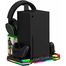 ipega Xbox Series X Uyumlu RGB So utucu Fanl   arj  stasyonlu Stand, PG-XBX025S, Siyah