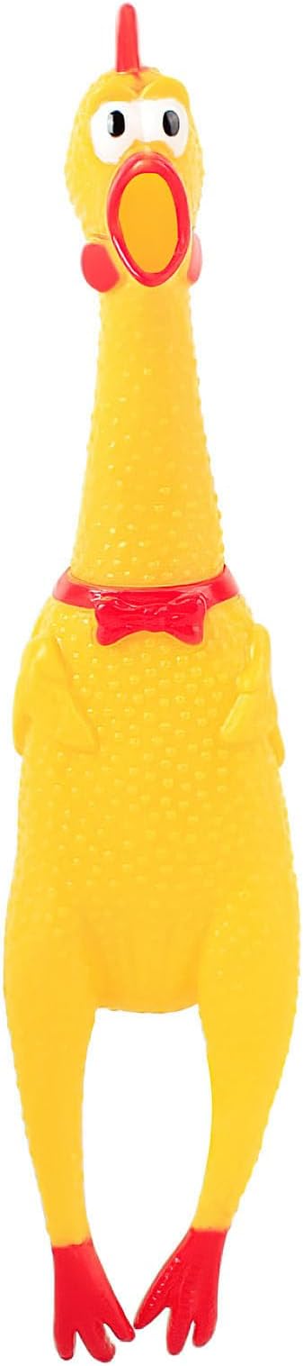 POPLAY Screaming Chicken, Squeaky Chicken Dog Toys Gag Gifts Prank Novelty Toy Party Favors for Kids Adults April Fools Pranks Goodie Bag Fillers Basket Stuffers