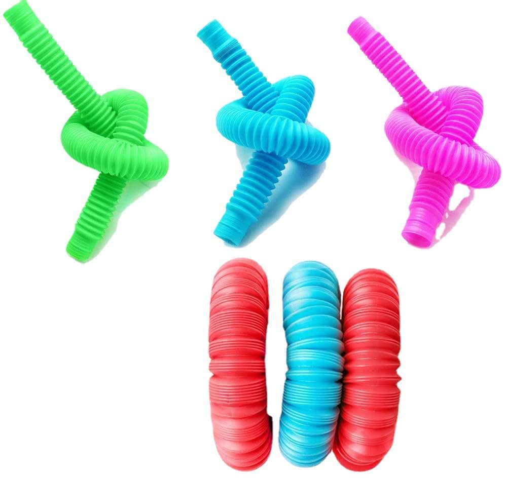 Kids Pop Tube Sensory Fidget Toy | Multi-Colour Stretchable Pipes | Bendable Finger Toy for Toddlers | Decompression Anxiety Stress Relief Toy | Flexible Poptube Toy for Kids and Adults (Pack of 6) (B0CPJMMY6L) Amazon Price History, Amazon Price Tracker